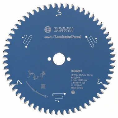 Пильный диск Expert for Laminated Panel 190x20x2,6 мм, 60 Bosch 2608644129