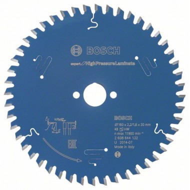 Пильный диск Expert for High Pressure Laminate 160x20x2,2 мм, 48 Bosch 2608644132