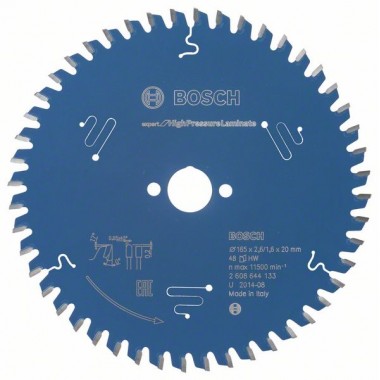 Пильный диск Expert for High Pressure Laminate 165x20x2,6 мм, 48 Bosch 2608644133