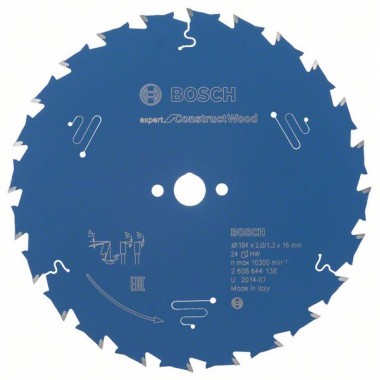 Пильный диск Expert for Construct Wood 184x16x2,0 мм, 24 Bosch 2608644138