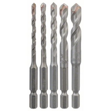 Набор из 5 сверл для керамических плиток HEX-9 Ceramic 4; 5; 6; 8; 10 мм Bosch 2608589528