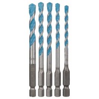 Набор из 5 универсальных сверл HEX-9 Multi Construction 4; 5; 6; 6; 8 мм Bosch 2608589530
