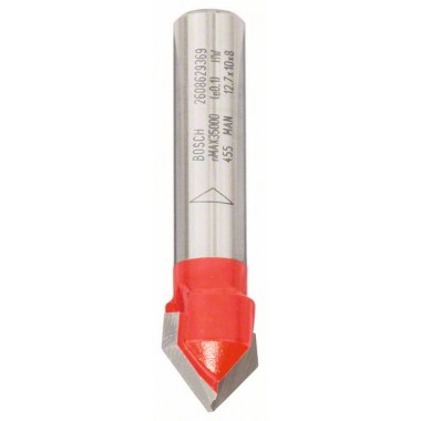 Фреза пазовая V-образная 8 мм, D 12,7 мм, L 10 мм, G 44,5 мм, 90° Bosch 2608629369