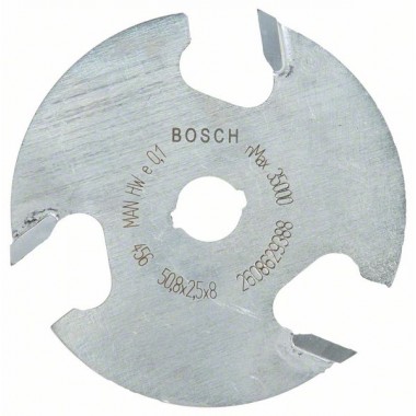 Плоская пазовая фреза 8 мм, D1 50,8 мм, L 2,5 мм, G 8 мм Bosch 2608629388
