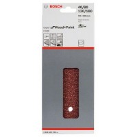 Шлифлист C430, в упаковке 10шт. 93x230 мм, 2x40; 3x80; 3x120; 2x180 Bosch 2608608X98