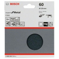Шлифлист F550, в упаковке 5шт. 125 мм, 60 Bosch 2608608Y14