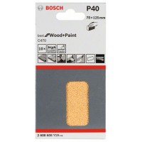 Шлифлист C470, в упаковке 10шт. 70x125 мм, 40 Bosch 2608608Y19