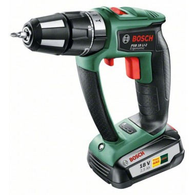 Аккумуляторная ударная дрель-шуруповерт Bosch PSB 18 LI-2 Ergonomic (06039B0300)
