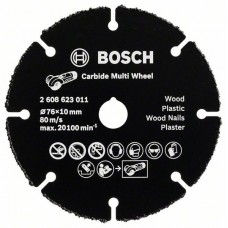 Твердосплавный отрезной круг Multi Wheel 76 мм; 1 мм; 10 мм Bosch 2608623011