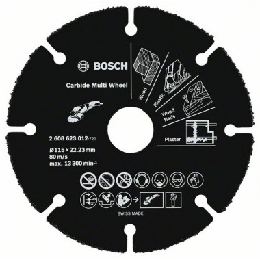 Твердосплавный отрезной круг Multi Wheel 115мм; 1 мм; 22,23 мм Bosch 2608623012