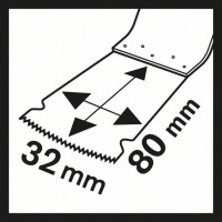 Погружное пильное полотно BIM MAIZ 32 APB Wood and Metal 80x32 мм Bosch 2608662571